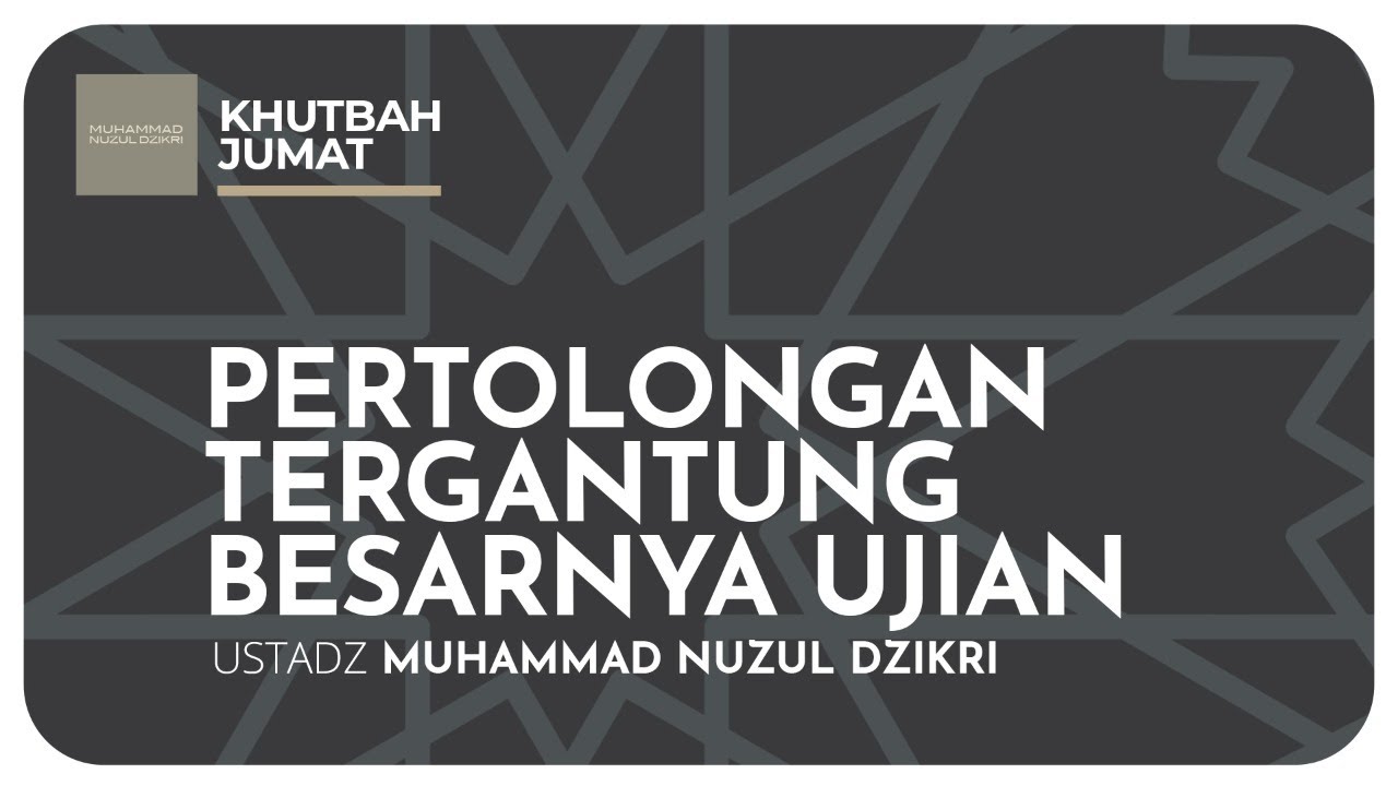 Khutbah Jumat Saat Musibah: Pertolongan Tergantung Besarnya Ujian